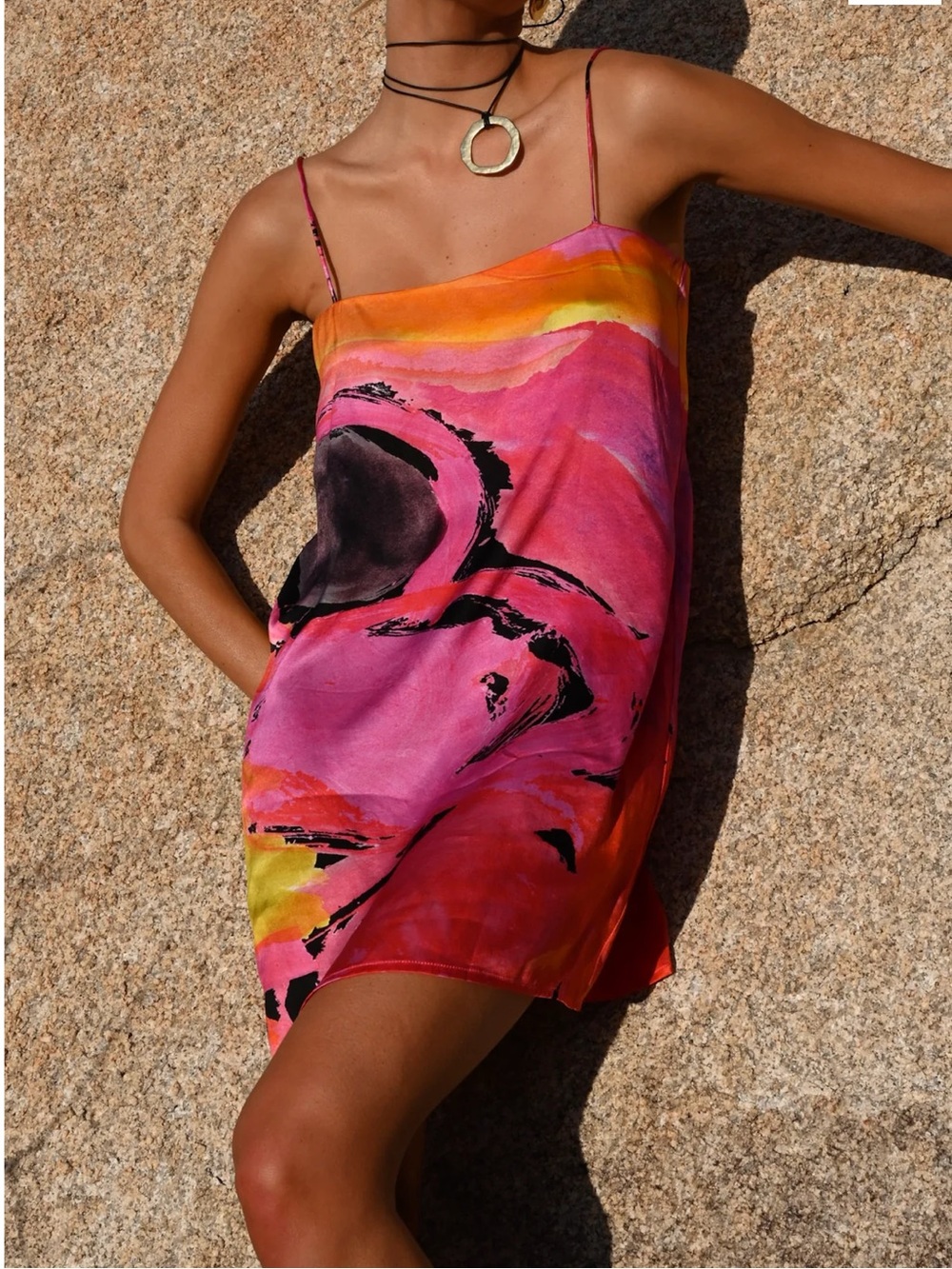 Yellow the label silk mini dress - Picture 3 of 5